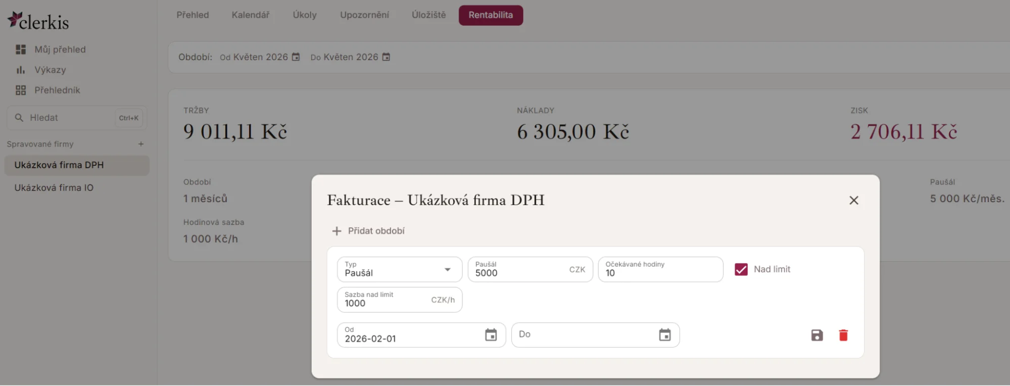 Paušál s nadlimitní sazbou