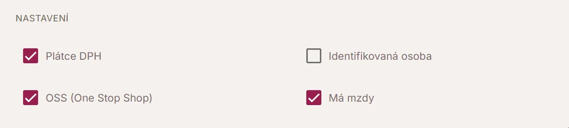 Nastavení plátce DPH a mezd u firmy